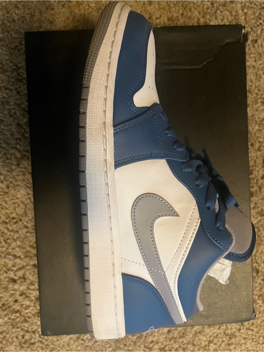 Nike Men’s Jordan Low in Blue, White & Gray
